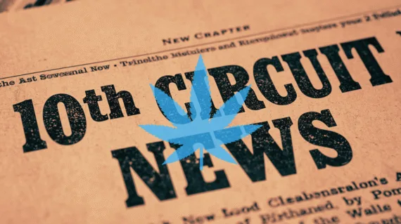 10th Circuit Cannabis News headline featuring a psychological marijuana leaf.