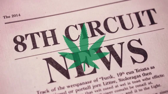 8th Circuit Cannabis News headline featuring a psychological marijuana leaf.