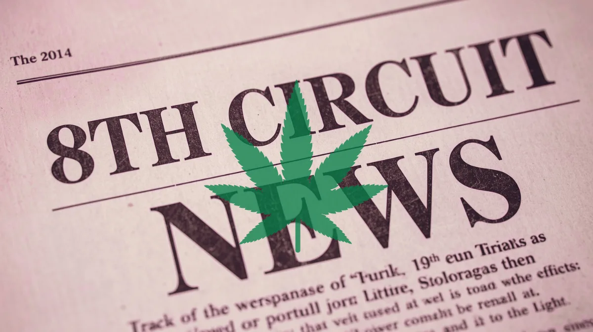 8th Circuit Cannabis News headline featuring a psychological marijuana leaf.